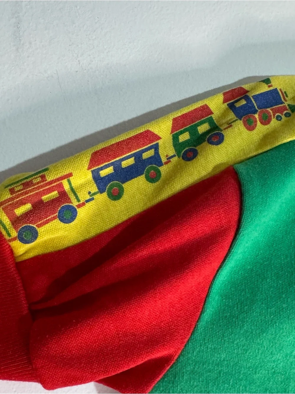Vintage OshKosh Color Block Train Sweatshirt Toddler 3T USA Made